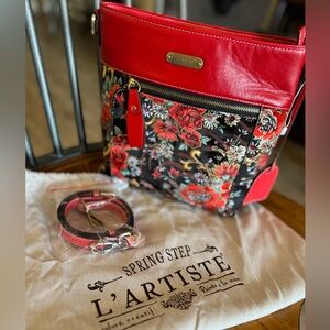 L'ARTISTE HB-SEQUOIA-FLORA HANDBAG leather NWOT